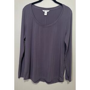 Athleta Women's Medium Stratus II Top Long Sleeve Relaxed T-Shirt Purple